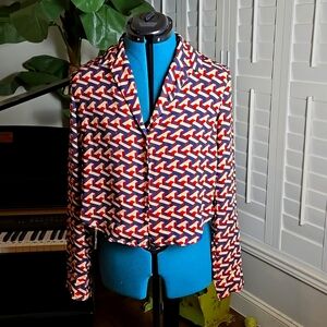 Forever 21 Geometric Print Button Down Top- Size Small